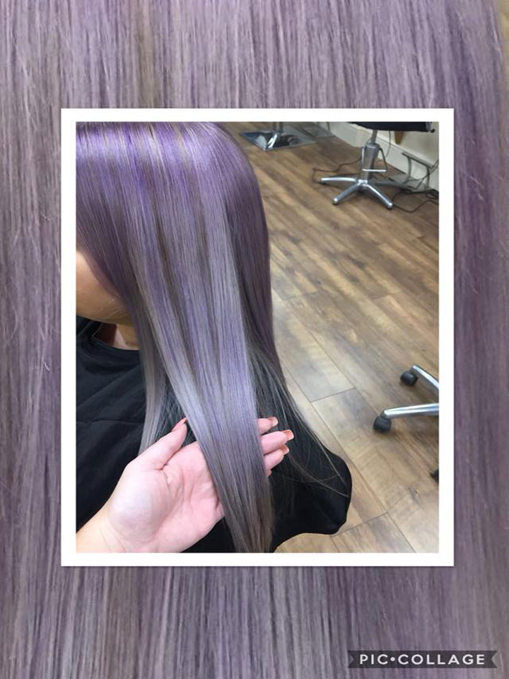 long purple colouring